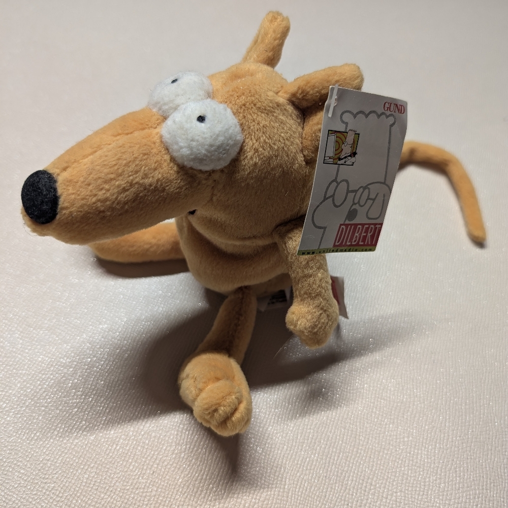 Vintage GUND Comic Strip Dilbert Ratbert Plush Stuffed Animal Toy NEW!